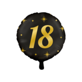 Paper Dreams Helium balloon 18 years Classy 45cm | per Unit Paper Dreams Helium balloon 18 years Classy 45cm | per Unit