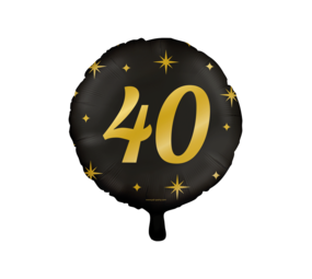 Paper Dreams Helium balloon 40 years Classy 45cm | per Unit Paper Dreams Helium balloon 40 years Classy 45cm | per Unit