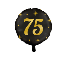 Paper Dreams Helium balloon 75 years Classy 45cm | per Unit Paper Dreams Helium balloon 75 years Classy 45cm | per Unit