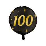 Paper Dreams Helium Ballon 100 jaar Classy 45cm | per stuk Paper Dreams Helium Ballon 100 jaar Classy 45cm | per stuk