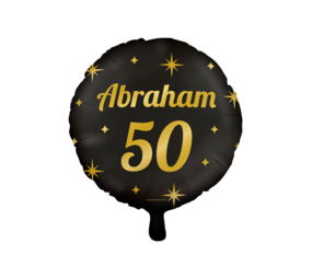 Paper Dreams Helium Ballon Abraham 50 years Classy 45cm | per Unit Paper Dreams Helium Ballon Abraham 50 years Classy 45cm | per Unit