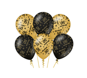 Paper Dreams Balloons Abraham 50 years Classy 30cm | 6 pieces Paper Dreams Balloons Abraham 50 years Classy 30cm | 6 pieces