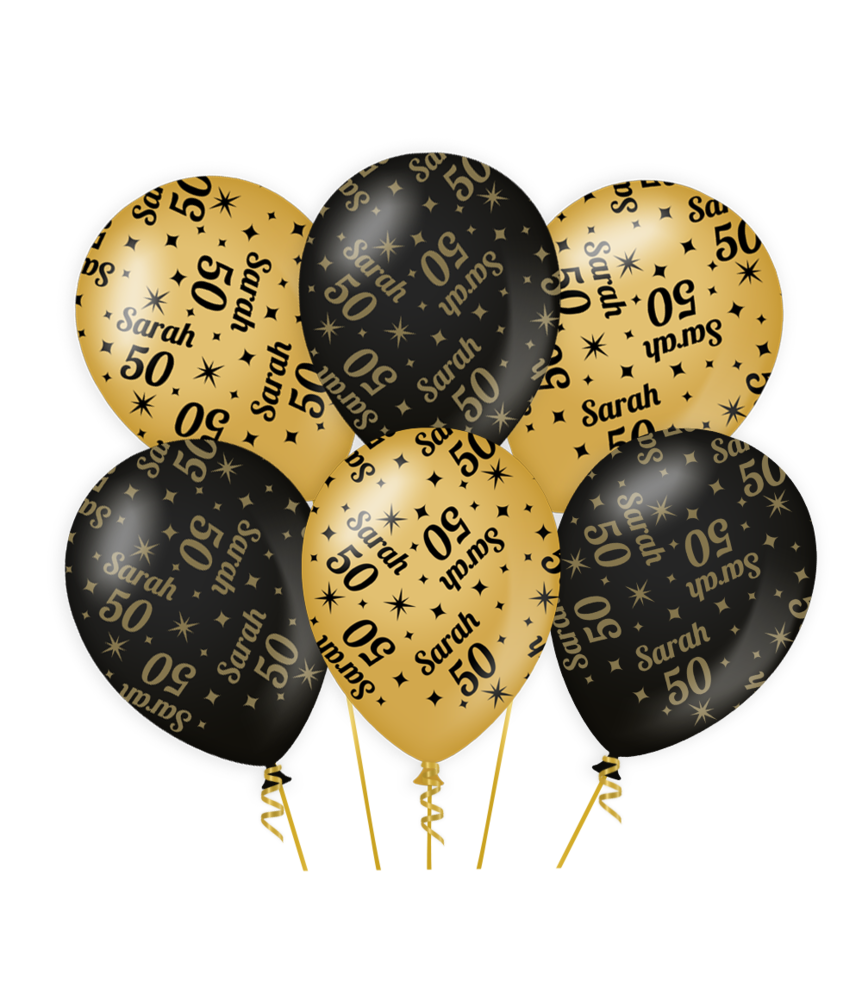 Paper Dreams Ballonnen Sarah 50 jaar Classy 30cm | 6 stuks