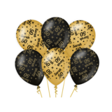 Paper Dreams Balloons Sarah 50 years Classy 30cm | 6 pieces Paper Dreams Balloons Sarah 50 years Classy 30cm | 6 pieces