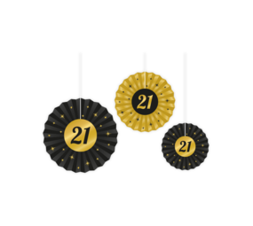 Paper Dreams Papieren Waaiers 21 jaar Classy | 3 stuks Paper Dreams Papieren Waaiers 21 jaar Classy | 3 stuks