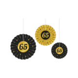 Paper Dreams Papieren Waaiers 65 jaar Classy | 3 stuks