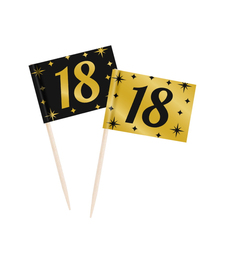 Paper Dreams Cocktail Pikers 18 years Classy 6.5cm | 50 pieces