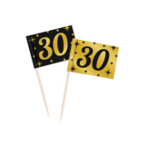 Paper Dreams Coctail Prikkers 30 jaar Classy 6,5cm | 50 stuks
