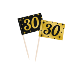 Paper Dreams Coctail Prikkers 30 jaar Classy 6,5cm | 50 stuks
