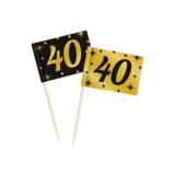 Paper Dreams Coctail Prikkers 40 jaar Classy 6,5cm | 50 stuks