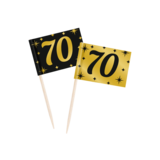 Paper Dreams Coctail Prikkers 70 jaar Classy 6,5cm | 50 stuks Paper Dreams Coctail Prikkers 70 jaar Classy 6,5cm | 50 stuks