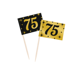 Paper Dreams Coctail Pickers 75 ans de classe 6,5 cm | 50 pièces Paper Dreams Coctail Pickers 75 ans de classe 6,5 cm | 50 pièces