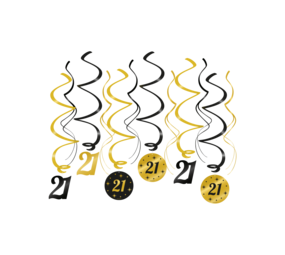 Paper Dreams Hang Decoration Wirbel 21 Jahre nobel 70x14cm | 6 Stück