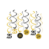 Paper Dreams Hang decoration Swirls 25 years Classy 70x14cm | 6 pieces