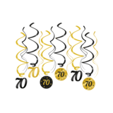 Paper Dreams Hang Decoration Wirbel 70 Jahre edel 70x14cm | 6 Stück