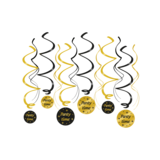 Paper Dreams Hangdecoratie Swirls Party Time Classy 70x14cm | 6 stuks Paper Dreams Hangdecoratie Swirls Party Time Classy 70x14cm | 6 stuks