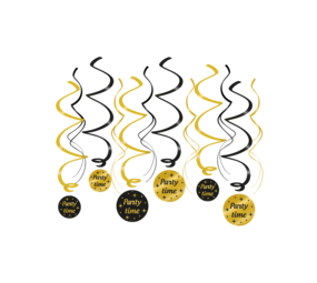 Paper Dreams Hang Decoration Swirls Party Time Classy 70x14cm | 6 morceaux Paper Dreams Hang Decoration Swirls Party Time Classy 70x14cm | 6 morceaux