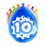 Paper Dreams Balloons 10 years party 30cm | 8 pieces Paper Dreams Balloons 10 years party 30cm | 8 pieces