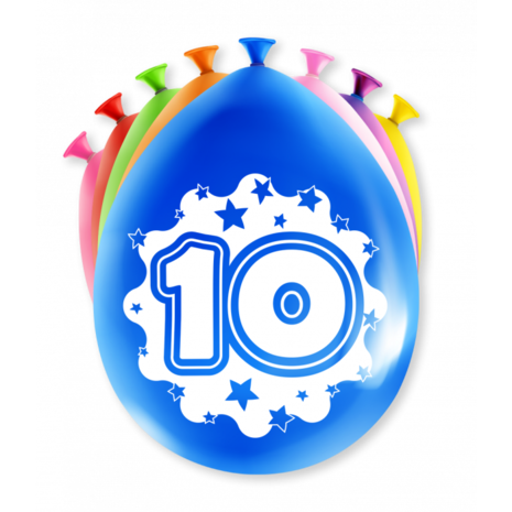 Paper Dreams Balloons 10 years party 30cm | 8 pieces Paper Dreams Balloons 10 years party 30cm | 8 pieces
