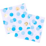 Pioneer Party Witte servetten met blauwe en gouden stippen | 16 stuks Pioneer Party Witte servetten met blauwe en gouden stippen | 16 stuks