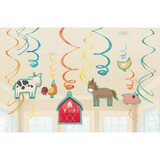Amscan Farm Decoration Swirls Barnyard | 12-piece Amscan Farm Decoration Swirls Barnyard | 12-piece