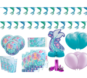 Unique Party Mermaid table and decorative set | 56-piece