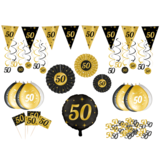 Tuf-Tuf Feestpakket 50 jaar versiering Classy | 84-delig Tuf-Tuf Feestpakket 50 jaar versiering Classy | 84-delig