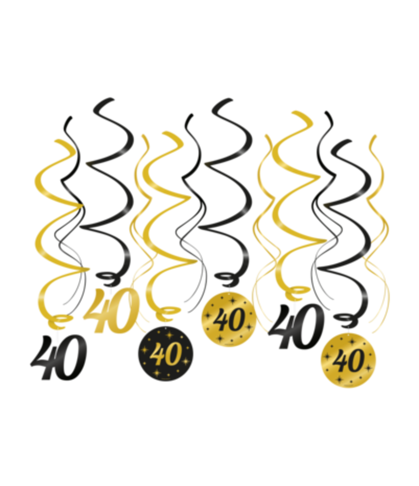 Tuf-Tuf 80 Teile Party Deko Set 40 Jahre Dekoration Classy Tuf-Tuf 80 Teile Party Deko Set 40 Jahre Dekoration Classy