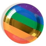 Assiettes arc-en-ciel Sparkles 23cm | 10 pièces