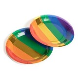 Assiettes arc-en-ciel Sparkles 18cm | 10 pièces