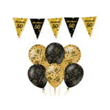 Tuf-Tuf Forfait fête décoration Abraham 50 ans Classy | 7 pièces Tuf-Tuf Forfait fête décoration Abraham 50 ans Classy | 7 pièces