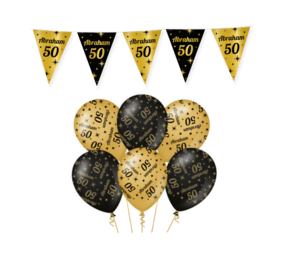 Tuf-Tuf Party package Abraham 50 Years Decoration Classy | 7-piece Tuf-Tuf Party package Abraham 50 Years Decoration Classy | 7-piece
