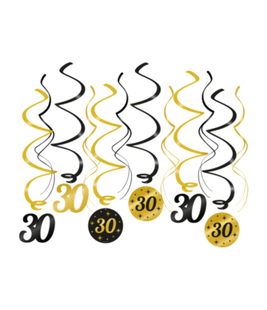 Tuf-Tuf 80 Teile Party Deko Set 30 Jahre Dekoration Classy