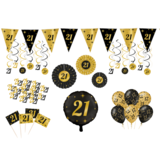 Tuf-Tuf 80 Teile Party Deko Set 21 Jahre Dekoration Classy Tuf-Tuf 80 Teile Party Deko Set 21 Jahre Dekoration Classy