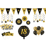 Tuf-Tuf Feestpakket 18 jaar versiering Classy | 80-delig Tuf-Tuf Feestpakket 18 jaar versiering Classy | 80-delig