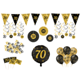 Tuf-Tuf Feestpakket 70 jaar versiering Classy | 80-delig Tuf-Tuf Feestpakket 70 jaar versiering Classy | 80-delig