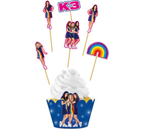 Folat K3 Cupcake-Dekorationsset | 12-teilig Folat K3 Cupcake-Dekorationsset | 12-teilig