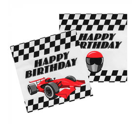 Boland Formule 1 Servetten Speed 33x33cm | 20 stuks Boland Formule 1 Servetten Speed 33x33cm | 20 stuks