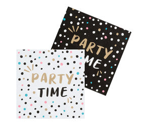 Boland Party Time Serviettes 33x33 | 20 pièces Boland Party Time Serviettes 33x33 | 20 pièces