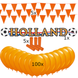 Tuf-Tuf WK Voetbal Versiering pakket Oranje | 111-delig Tuf-Tuf WK Voetbal Versiering pakket Oranje | 111-delig