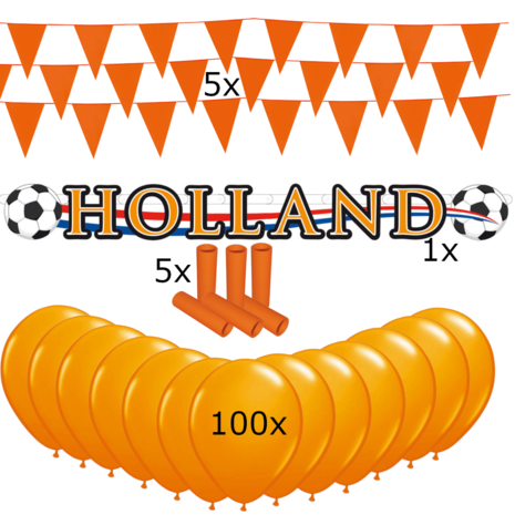 Tuf-Tuf WM-Dekorationspaket Orange | 111-teilig