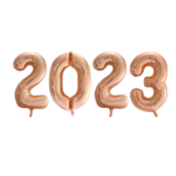 Tuf-Tuf Ballons numéros 2023 or rose | 86cm Tuf-Tuf Ballons numéros 2023 or rose | 86cm