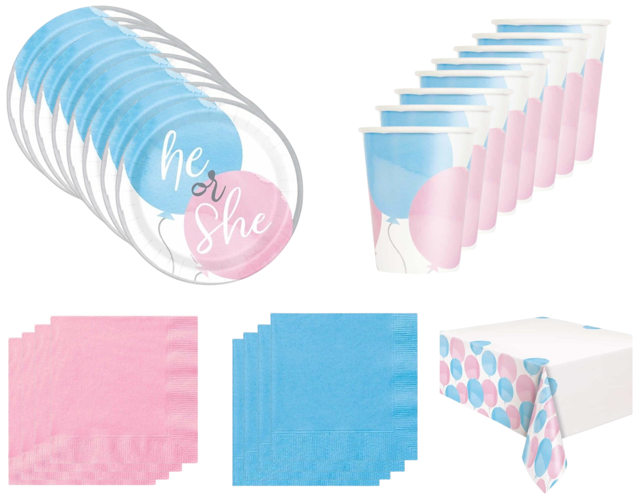 Tuf-Tuf Gender Reveal Tafelset | 8 personen