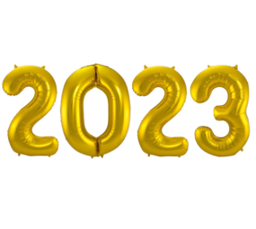 Tuf-Tuf Ballons numéros 2023 or | 86cm Tuf-Tuf Ballons numéros 2023 or | 86cm