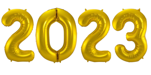 Tuf-Tuf Zahlenluftballons 2023 gold | 86cm