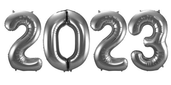 Tuf-Tuf Zahlenluftballons 2023 silber | 86cm