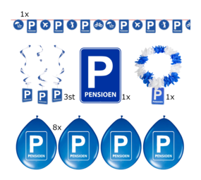 Tuf-Tuf Pensioen versiering pakket | 14-delig Tuf-Tuf Pensioen versiering pakket | 14-delig