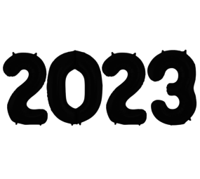 Tuf-Tuf Ballons numéros 2023 noir | 86cm Tuf-Tuf Ballons numéros 2023 noir | 86cm