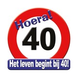 Verkeers Deurbord 40 jaar GROOT ca. 50cm