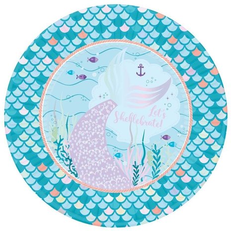 Amscan Mermaid tail Plates 23cm | 8 pieces